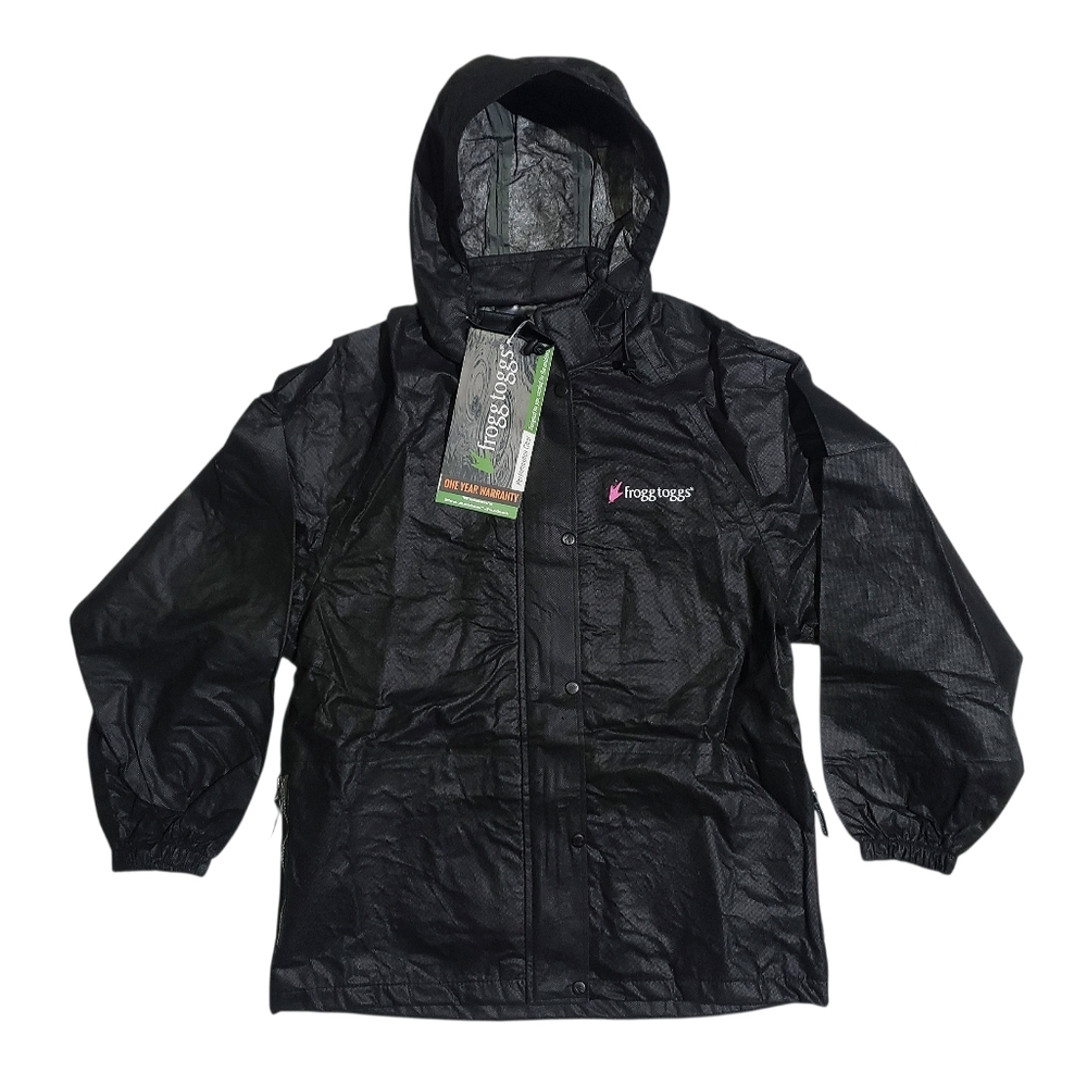 FROGG TOGGS Womens Classic Pro Action Waterproof Rain Jacket Black Large NWT